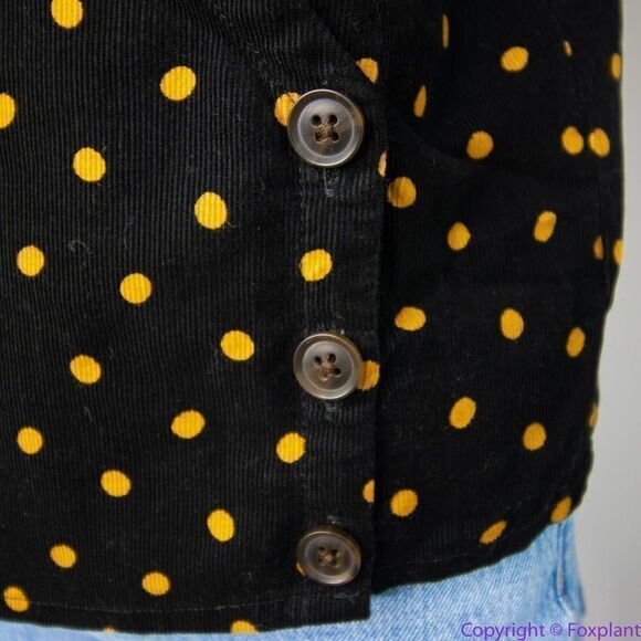 NEW Madewell Corduroy Puff-Sleeve Wrap Top in Oval‎ Dot, M - Picture 7 of 16